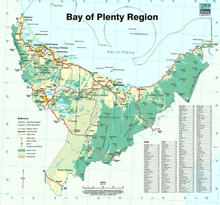 River Locations Bay of Plenty Region